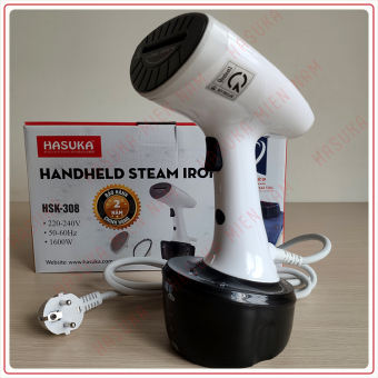 Bàn là ủi hơi nước cầm tay mini HSK 308 mặt chống dính ceramic đặc biệt, công suất lớn nhất thị trường, làm nóng nhanh phù hợp mọi loại chất liệu vải