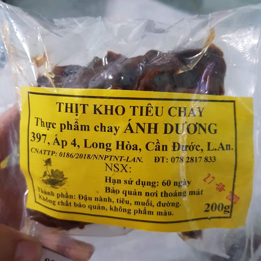 1kg thịt kho tiêu thuần chay Ánh Dương|Thực phẩm chay ăn liền