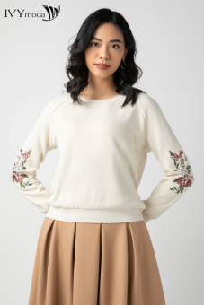 Áo Sweater nữ thêu hoa IVY moda MS 58B9098