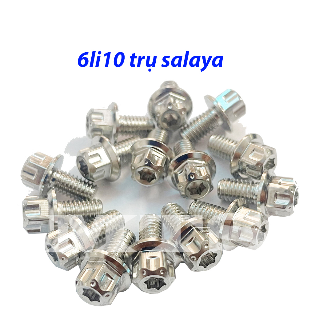 Ốc salaya 6li10 trụ gắng hộp xích carte xe máy.-mts