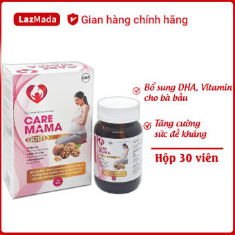 Viên uống bổ sung DHA cho bà bầu MAMA DHA BABY GOLD - Bổ sung DHA, vitamin và khoáng chất cần thiết cho phụ nữ mang thai - Hộp 30 viên hàng chính hãng