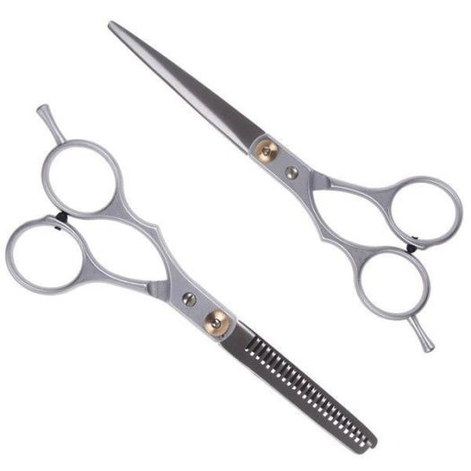 COMBO 2 KÉO CẮT VÀ KÉO TỈA TÓC ( Bộ dụng cụ cắt tóc, Đồ cắt tóc, Bộ kéo cắt tóc thay tông đơ kéo tỉa kéo răng cưa )