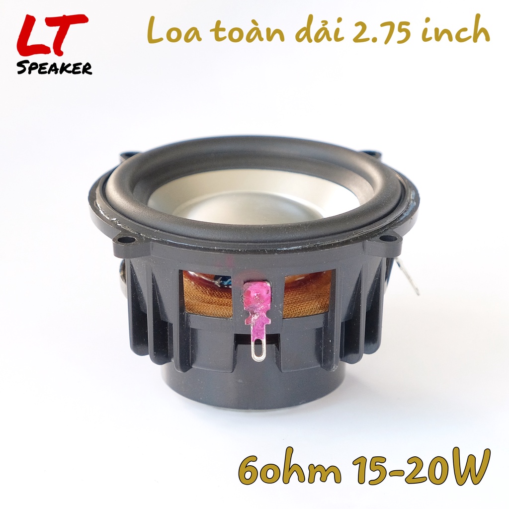 Loa toàn dải mủ nhôm 2.75 inch 6ohm 20w - diy loa bluetooth lt speaker