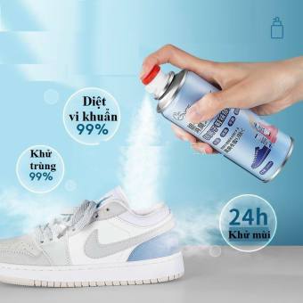 Chai xịt giày khử mùi chống hôi chân giày dép Nano Bạc, bình xịt giày khử mùi xịt thơm giầy sneaker nam nữ chống hôi chân/260ml