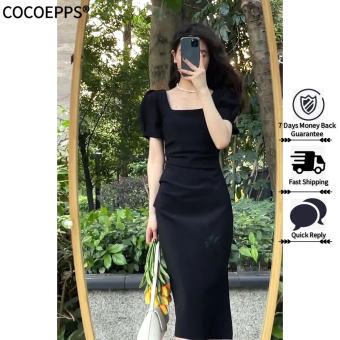 COCOEPPS Đầm Midi Xẻ Tà Dáng Ôm Kiểu Pháp Mới Mùa Hè 2022 GG