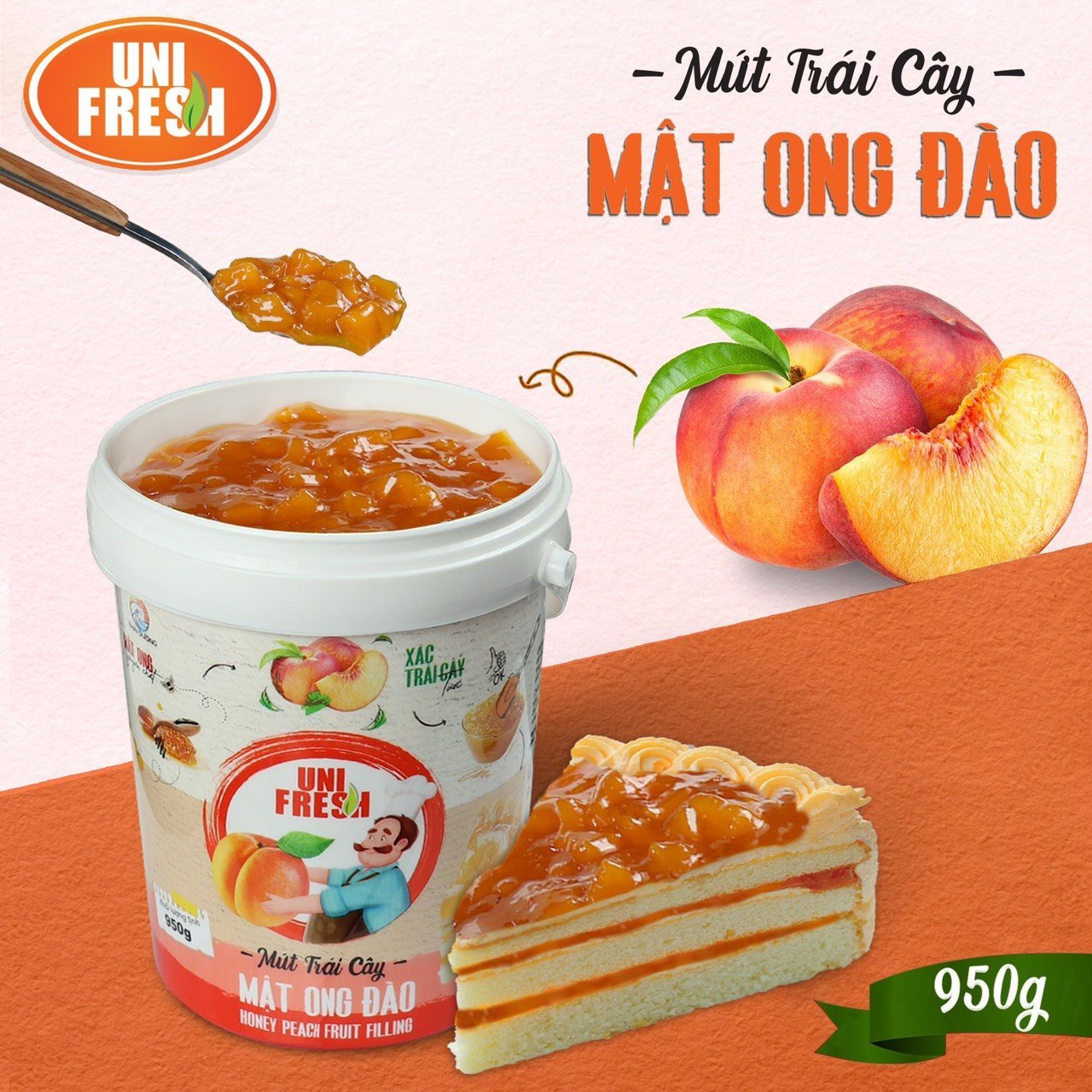 Mứt Trái Cây UniFresh Đồng Tiến dùng trong Pha Chế, Làm Bánh Mousse, Nhân Bánh Kem
