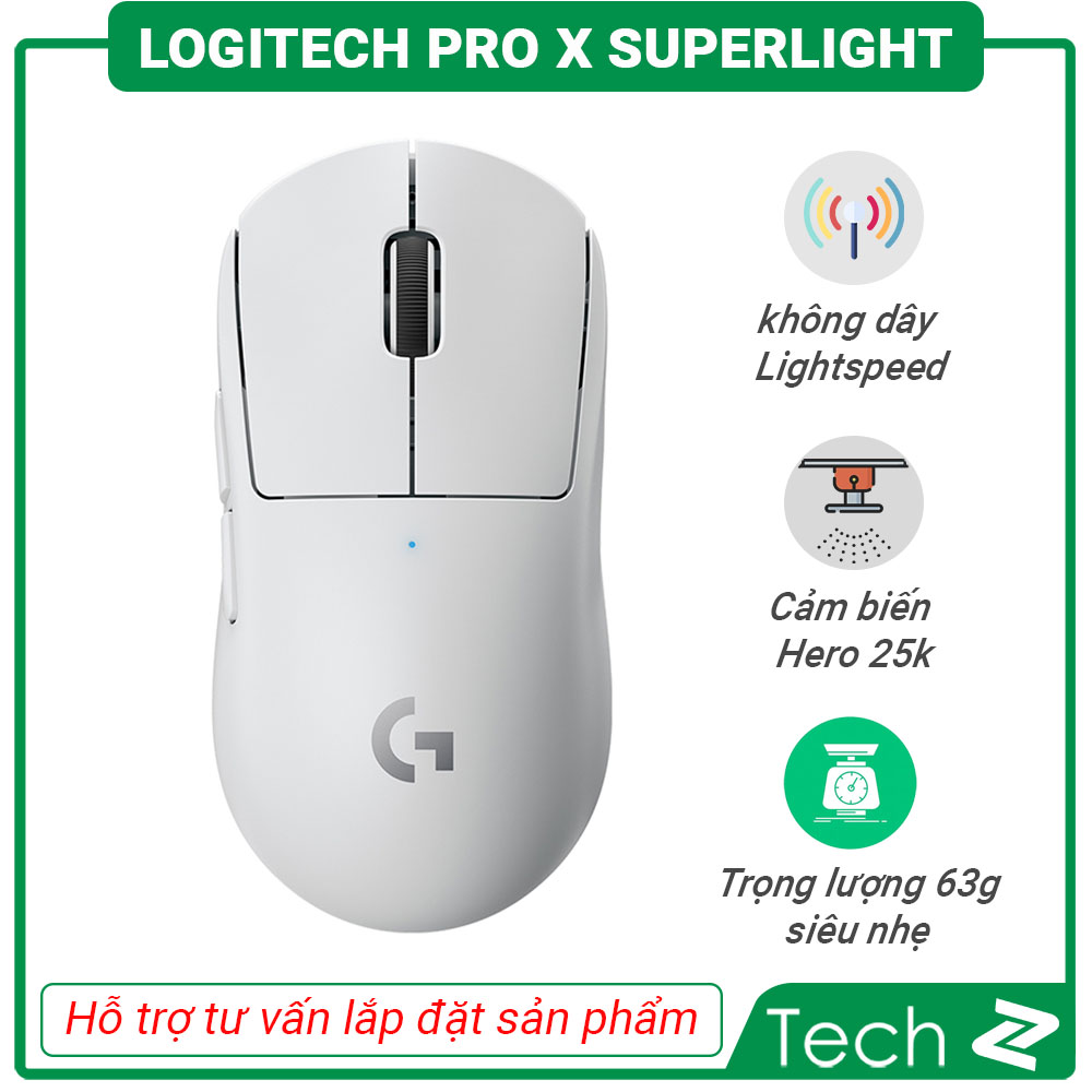 Chuột không dây Logitech Pro X Superlight White