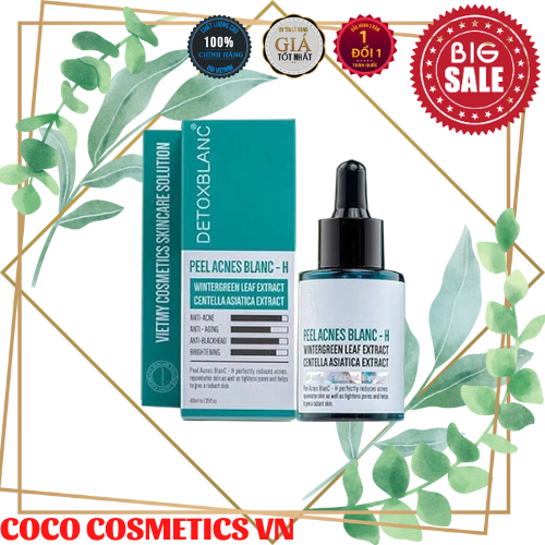 Serum trị mụn tận gốc peel acnes blance- h detox blanc - giảm mụn, xóa mờ thâm, ngừa tái phát, tái tạo làn da | hàng chính hãng