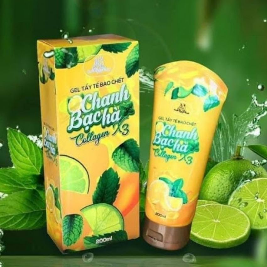 Tẩy tế bào chết chanh bạc hà collagen x3 chính hãng