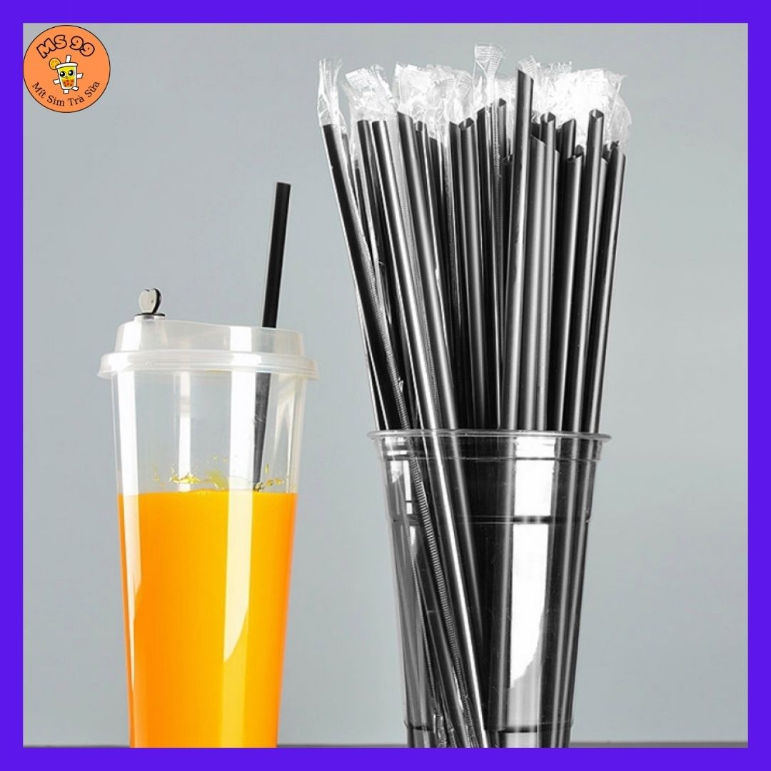 500g ống hút sinh tố/ ống hút trà sữa/ ống hút trân châu màng bọc từng cái phi 6 , phi 8 , phi 12 /ms99