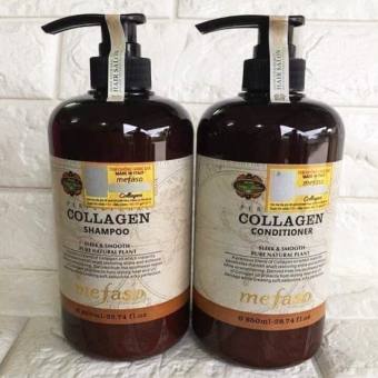 Cặp Dầu Gội Collagen Mefaso 850ML - gội xả Collagen Argan Mefaso