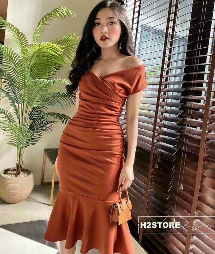 [Mẫu Hot] Đầm Váy Nữ Ôm Body Nhún Sườn Đuôi Cá Thời Trang Kiểu Cách Đi Chơi, Đi Dự Tiệc D.ONE FASHION, Mẫu Free Size (40-55Kg) Mặc Vừa