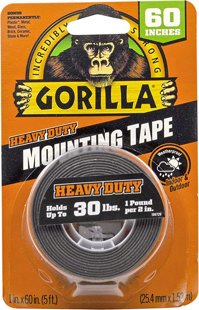 Gorilla Double Sided Mounting Tape (Tough & Clear) [60/150 inches]