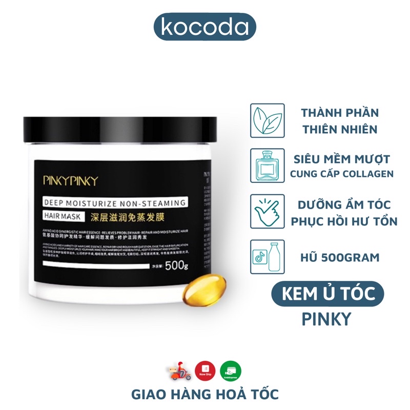 Ủ tóc làm mềm tóc siêu mượt pinky giúp phục hồi hư tổn tóc giúp tóc mềm mượt hơn