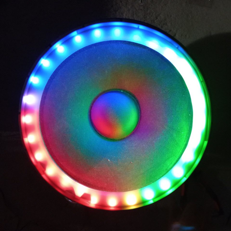 Loa bass 40 kèm đèn led nháy theo nhạc tròn công suất 150W - 250W 4 ôm mẫu mới năm 2022