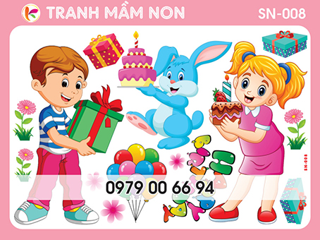 Decal mầm non-góc sinh nhật 008