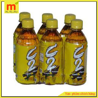 chai trà xanh C2 hương chanh, hương trà đào 455ml