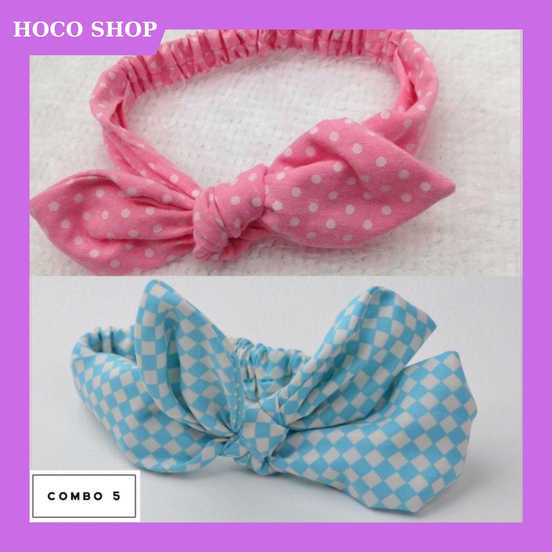 Combo 2 băng đô tai thỏ ngỗ nghĩnh cho bé gái