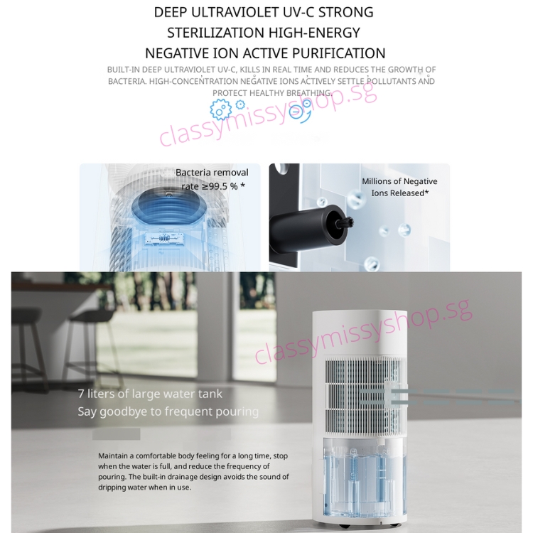 NEW Xiaomi Mijia Smart dehumidifier 50L Effect in 10 minutes  dehumidification Negative ion purification 100㎡ Circular coverage