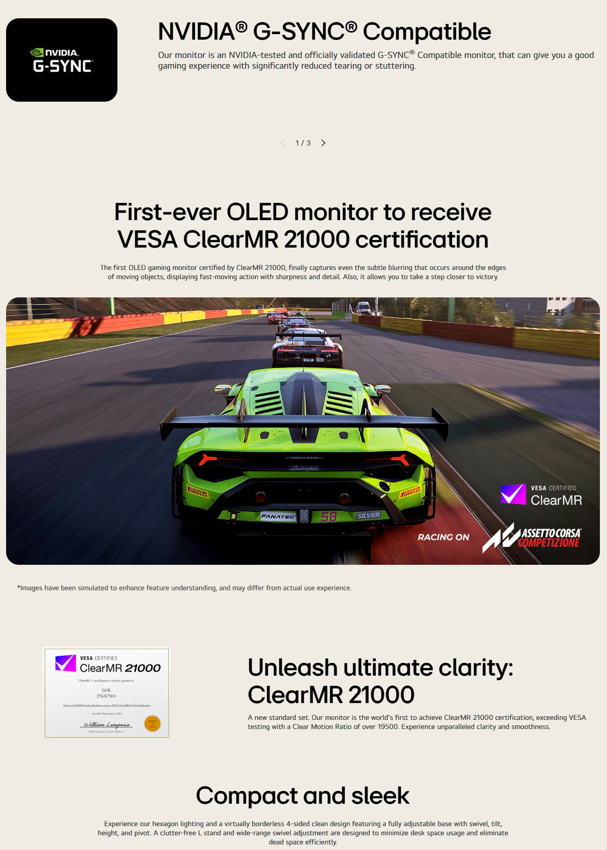 LG UltraGear 27GX790A | 27" QHD | OLED | 0.03ms (GtG) | 480Hz | NVIDIA G-SYNC | Gaming Monitor (27GX790A-B) · v2
