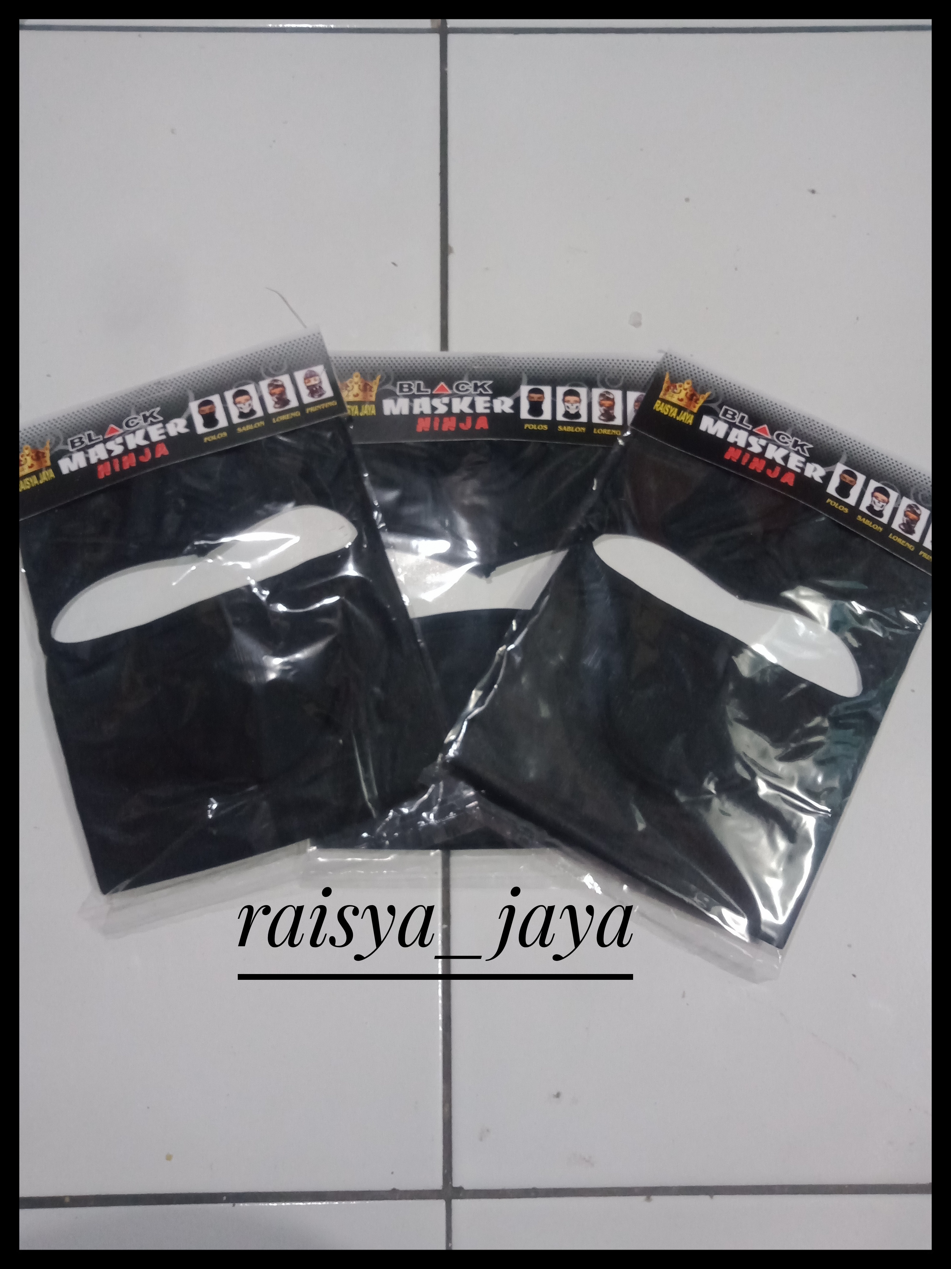 MASKER NINJA HITAM POLOS/ MASKER NINJA GUNUNG / masker ninja motor fullface