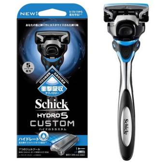 Dao cạo râu 5 lưỡi Schick Hydro 5 Custom - Nhật Bản(Xanh dương)