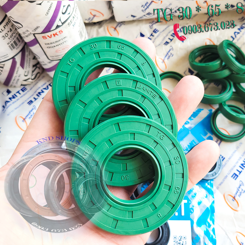 Phốt dầu Janite TG 30*65*8, Phớt chặn nhớt trục puly dẫn động máy lạnh ô tô tải và hộp giảm tốc máy trộn bê tông | KND Shops