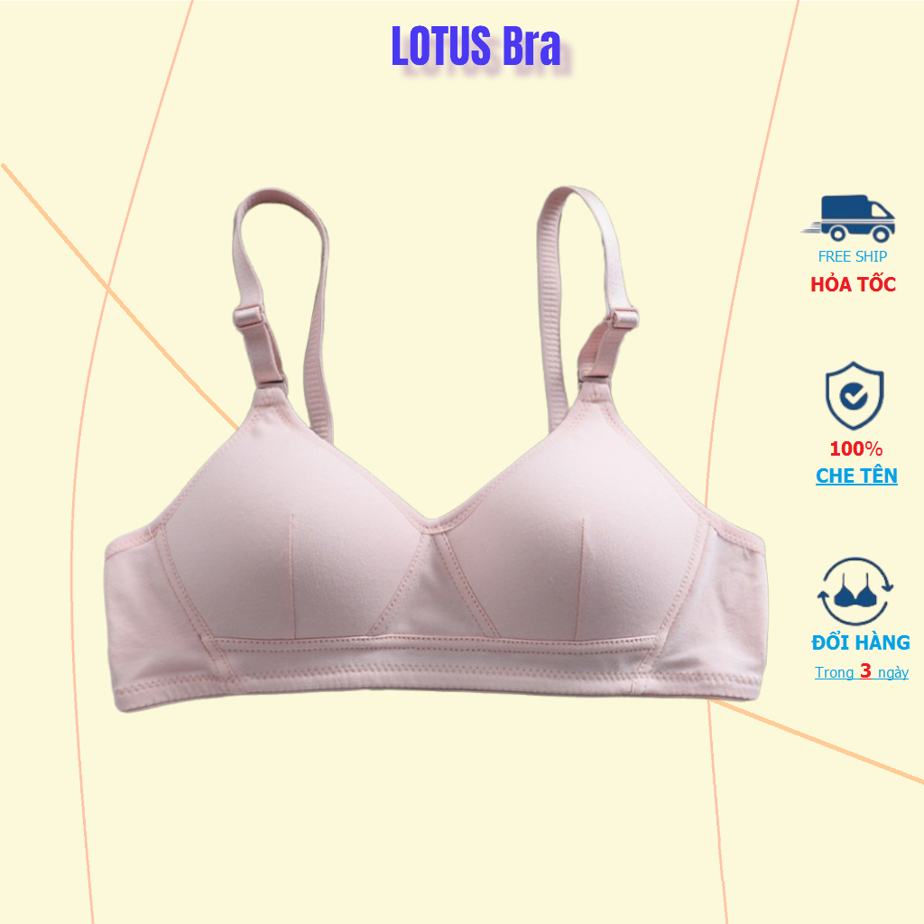 Áo Bra Bralette áo lót ngực nữ không gọng Cuxi chất cotton mềm mút mỏng mát phom gom ngực đẹp