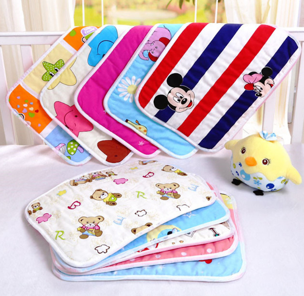 tấm lót chống thấm cho bé - Size 50x70 - Thấm hút tốt thoáng khí an toàn cho bé