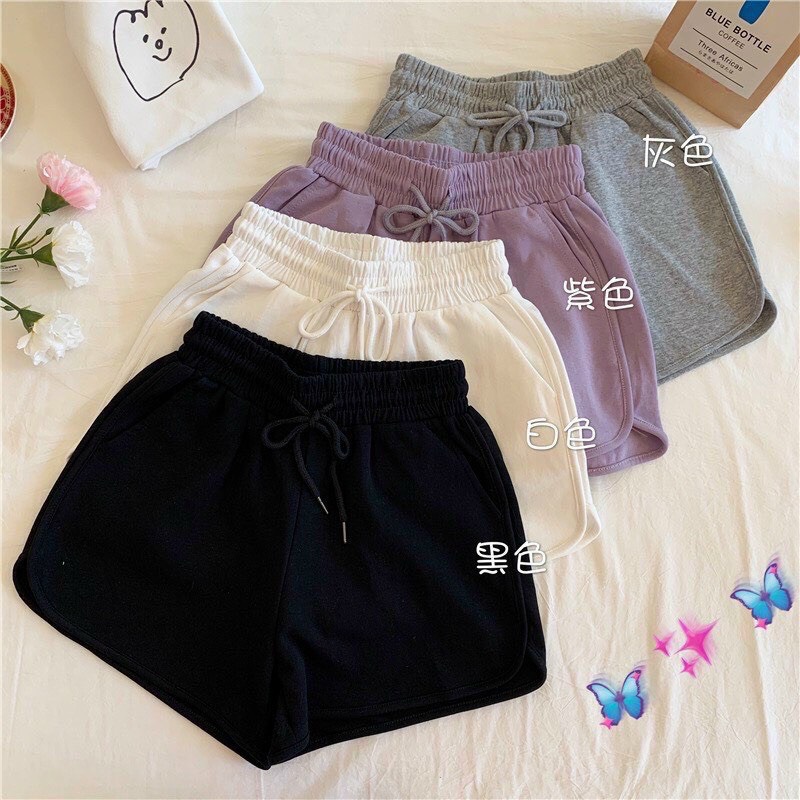 Quần đùi sooc thể thao nữ chất thun mát co dãn dáng rộng siêu hot