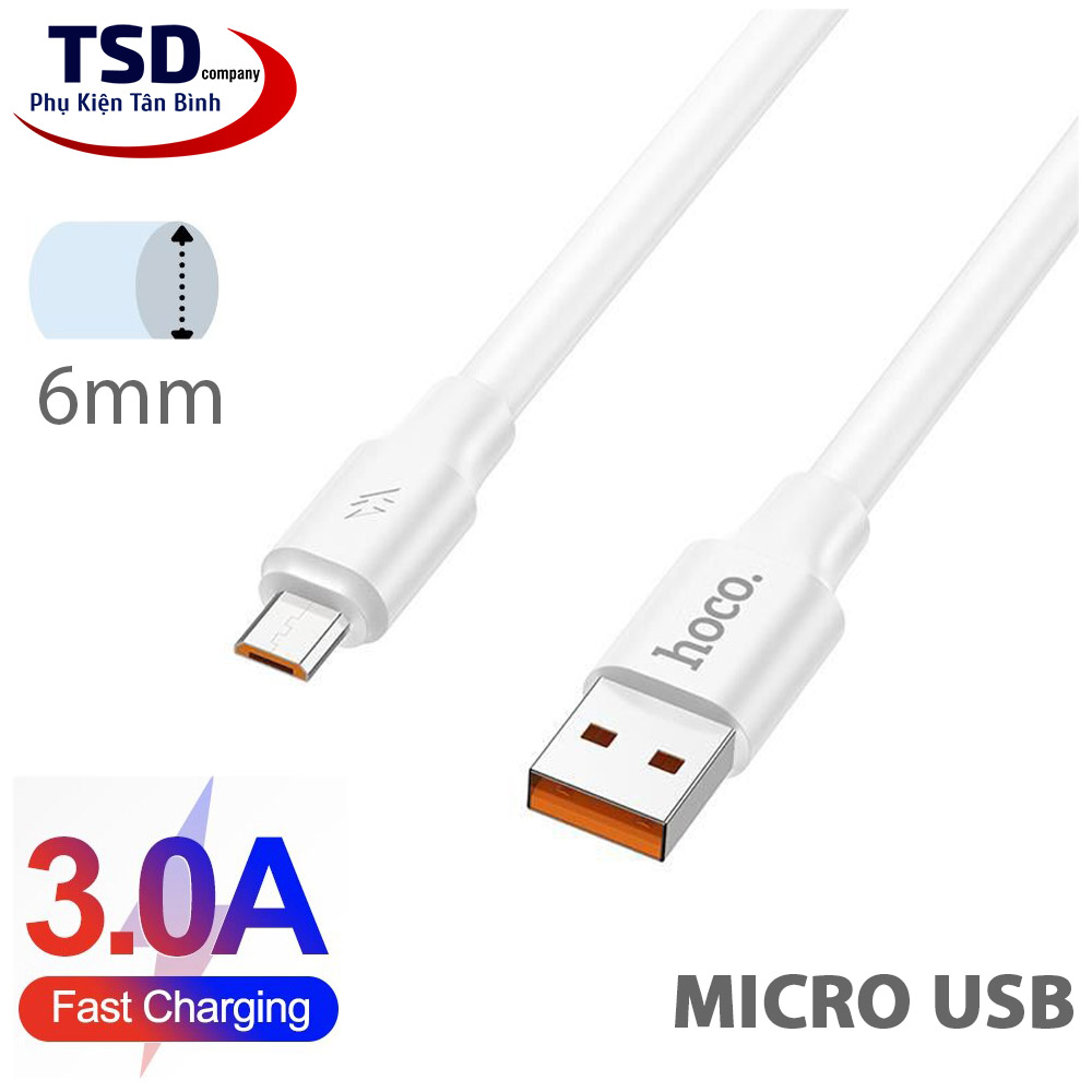 Cáp sạc nhanh cổng micro usb hoco du17 chính hãng dài 1 mét