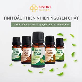 Tinh dầu thơm phòng SINORI, nguyên chất 100%, tinh dầu bưởi, dưỡng tóc, sả chanh, đuổi muỗi, massage body,10ml