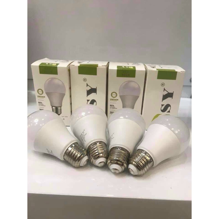 Bộ 5 Đèn led búp tròn 5W tiết kiệm điện chống nước IP20 ánh sáng trắng, vàng