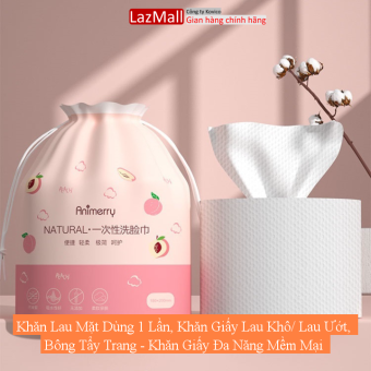 Khăn Lau Mặt Dùng 1 Lần, Khăn Giấy Lau Khô/ Lau Ướt, Bông Tẩy Trang - Khăn Giấy Đa Năng Mềm Mại