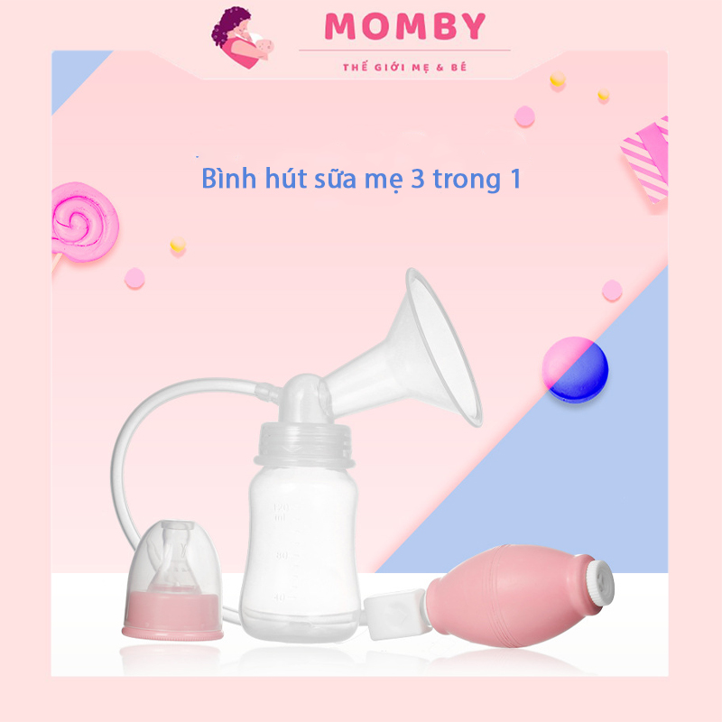 Bình hút sữa mẹ cho bé, dụng cụ vắt sữa bằng tay