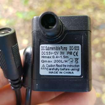 Máy bơm nước mini 3W không chổi than dùng điện DC 12v