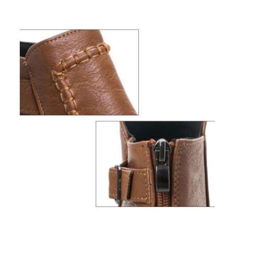 Bốt nữ cổ ngắn  - 2 Màu đen , nâu - LSG205 - Boot nữ da trơn đế cao 5cm - Giày bốt nữ mùa đông thời trang