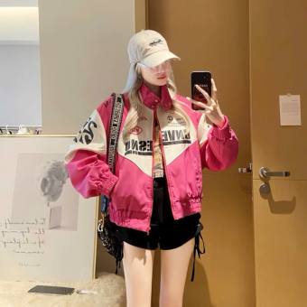 Áo Khoác Dù Nữ Bóng Chày 2 Lớp Racing KIV orm Rộng Nhiều Màu, Áo Gió Chống Nắng Kiểu BomBer Đi Phượt TP703