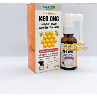 Xịt họng keo ong nano bạc Xuyên tâm liên giúp giảm ho, giảm đau rát, ngứa họng