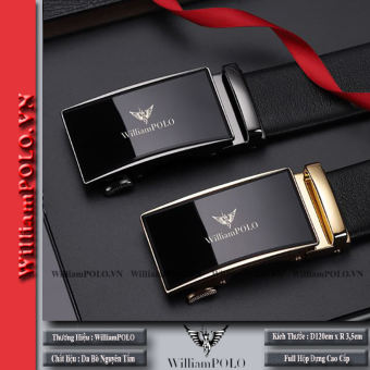 Dây lưng nam cao cấp , dây nịt nam da bò WilliamPOLO - WP18