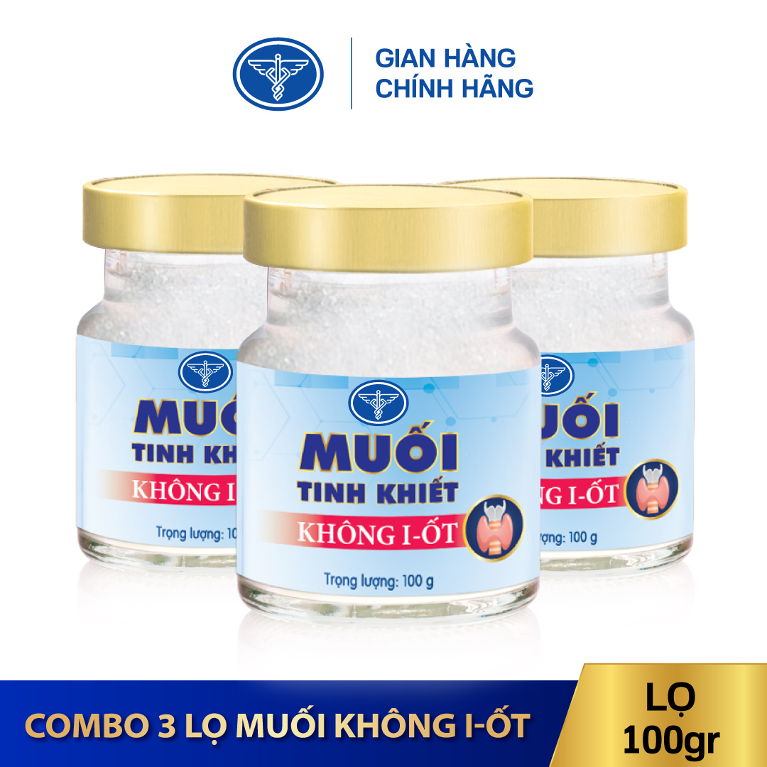 Combo 03 lọ muối tinh khiết không i- ốt