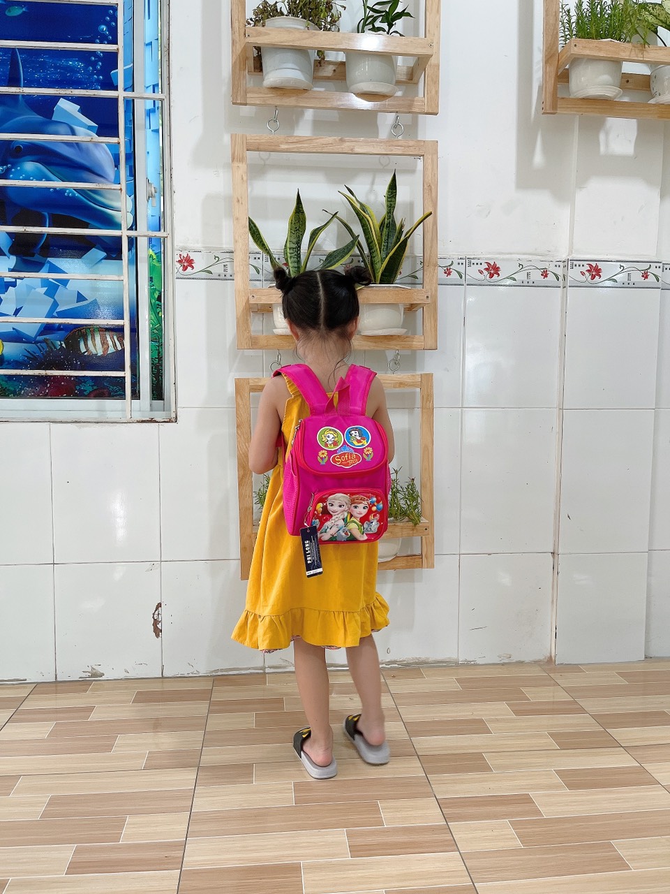 Balo mầm non họa tiết hoạt hình cho bé