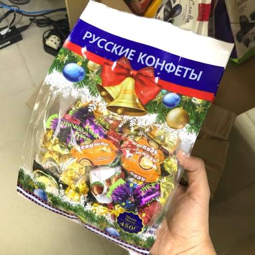 Kẹo Nga Mix 8 in 1 Socola Và Trái Cây 450gr