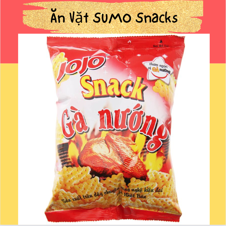 Bim Bim Snack Gà Nướng JoJo gói 35/40g-Ăn Vặt Sumo Snack