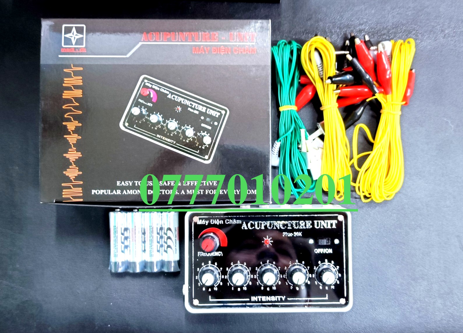 [HCM]Máy châm cứu điện châm 12 16 20 kim đã tặng kèm 4 pin AA