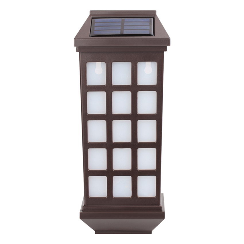 Vimite LED Vintage Solar Wall Lights Outdoor Waterproof Automatic Sensor Garden Decorative Light House Fence Lamp for House Yard Courtyard Villa Balcony Gate Warm White太阳能户外壁灯
