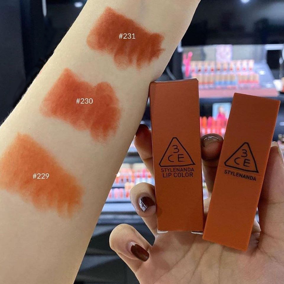 Son Thỏi 3CE Matte Lip Color Siêu Lì Lên Màu Chuẩn  3.5g
