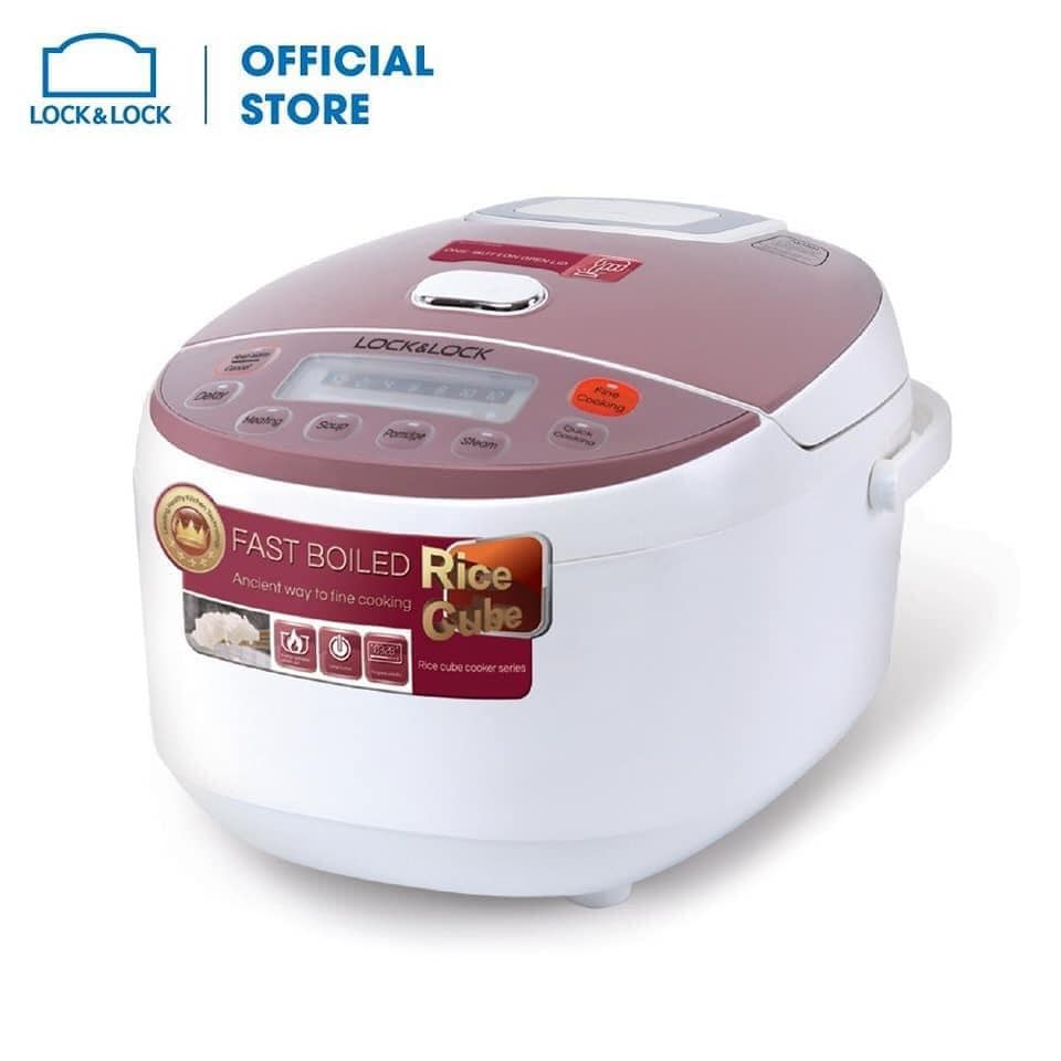 Nồi Cơm Điện Lock&Lock Ejr356 Chính Hãng, Dung Tích: 1.5l, Lòng Nồi Dày 2.0mm Được Phủ Chất Chống Dính Ceramic, Nhiều Chế Độ Nấu Được Cài Đặt Sẵn, Thiết Kế Lòng Nồi Độc Đáo Giúp Cơm Chín Đều, Tiện Lợi Cho Hộ Gia Đình.