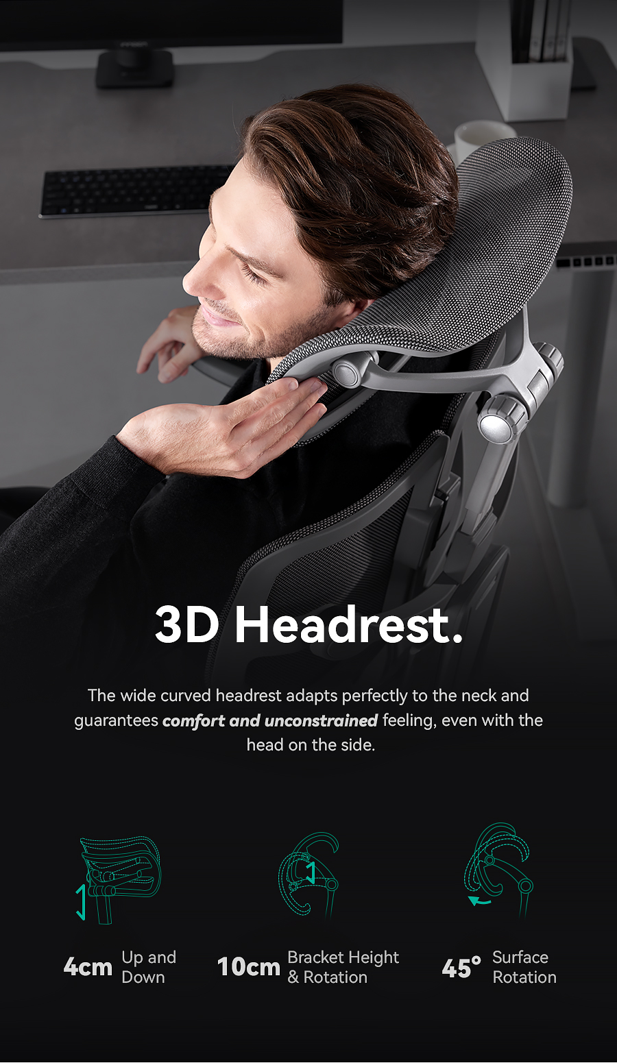 Hinomi X1 3D Sırt Destekli Ergonomik Ev Ofisi Koltuğu | Bacak Desteği | Oyun | Örgü Sandalye
