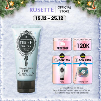 Sữa Rửa Mặt Làm Giảm Mụn Rosette Face Wash Pasta Acne Clear 120g